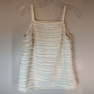 Anthropologie Cream Textured Camisole